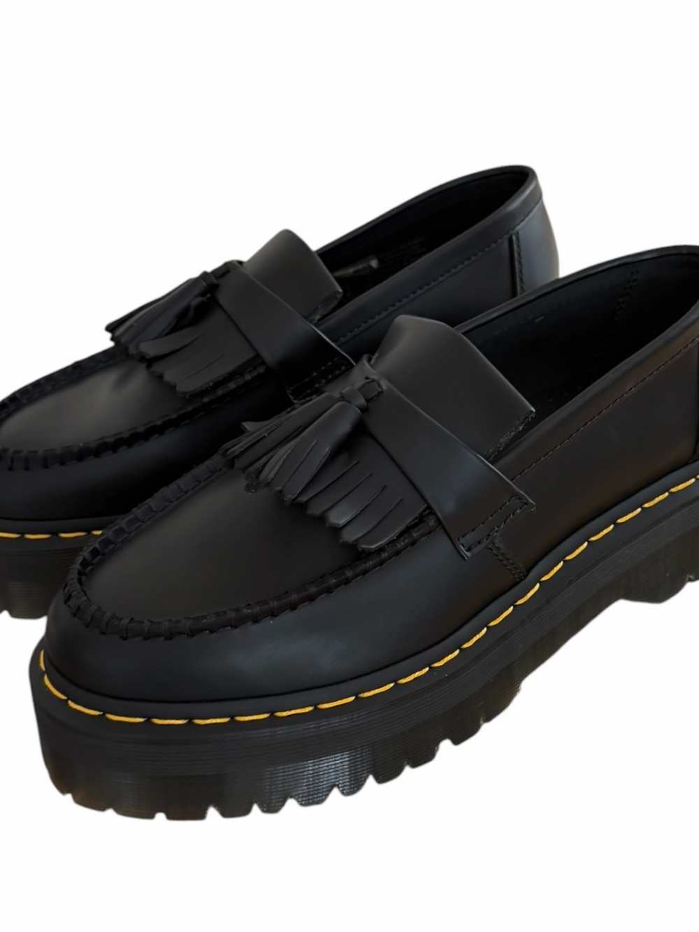 NWOB Dr. Martens Adrian Quad Platform Tassel Loafers Black Size 8M/9W - Picture 6 of 10